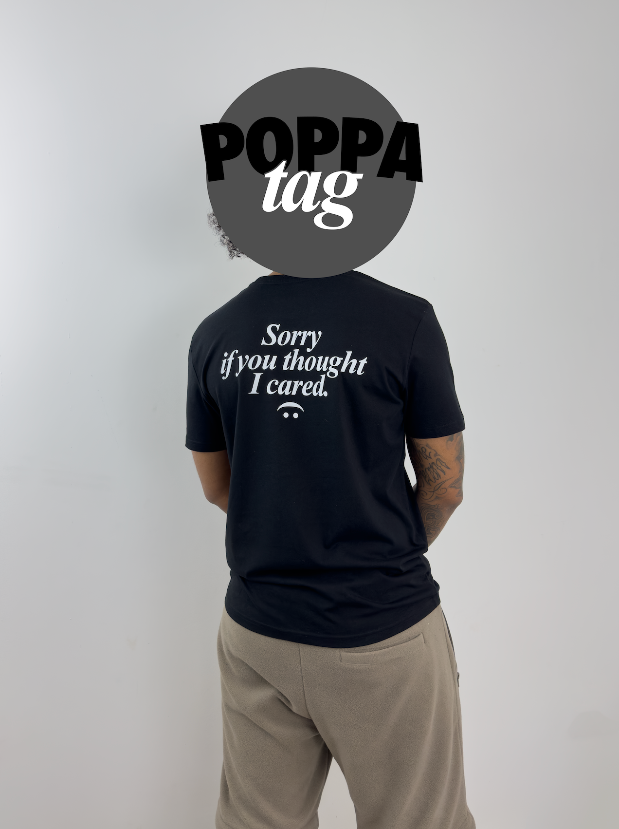 Sorry If You Thought I Cared Tshirt (black)